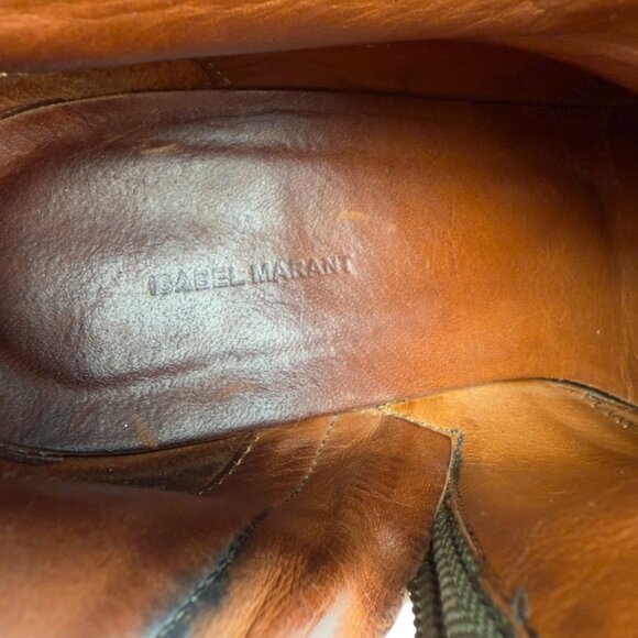 ISABEL MARANT Dicker Suede Heeled Western Ankle Black Boots Size EU 38 - Picture 13 of 13